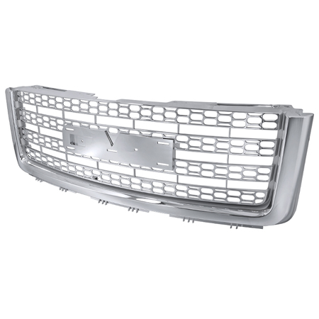 Spec-D Tuning 07-12 GMC Sierra Mesh Grille - Chrome HG-GMC07CV2